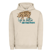 Pigment French Oak Life is Better on the Farm Urban Hoodie - Bettercallsaul