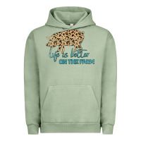 Pigment Oil Green Life is Better on the Farm Urban Hoodie - Bettercallsaul
