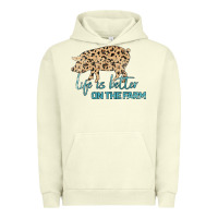Pigment Pistachio Life is Better on the Farm Urban Hoodie - Bettercallsaul