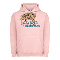 Pigment Salmon Life is Better on the Farm Urban Hoodie - Bettercallsaul