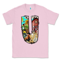 Bubblegum Pink farm life alphabet lowercase letters u Classic Tee - BundleAndBundleShop