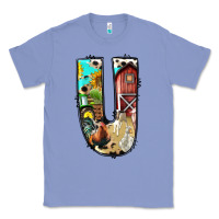 Colony Blue farm life alphabet lowercase letters u Classic Tee - BundleAndBundleShop