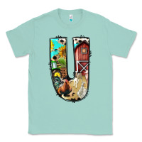 Seafoam farm life alphabet lowercase letters u Classic Tee - BundleAndBundleShop