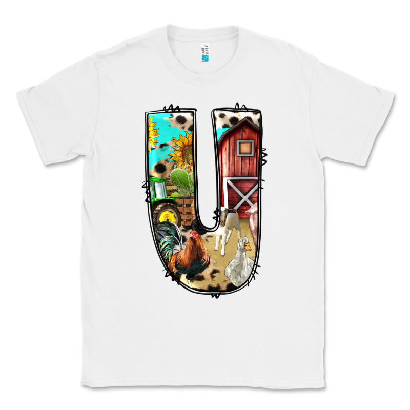Farm Life Alphabet Lowercase Letters U Classic Tee by BundleAndBundleShop | Teevron