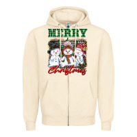 Sandshell merry christmas snowman Zipper Hoodie - AdoDesignShop