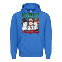 True Royal merry christmas snowman Zipper Hoodie - AdoDesignShop