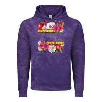 Cloud Purple floral teacher Vintage Hoodie - texasbilliewilder