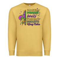Antique Gold mardi gras parades beads french quarter beignets k Premium Sweatshirt - MaliasSmallBusiness
