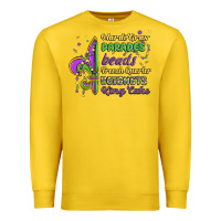 Lemon mardi gras parades beads french quarter beignets k Premium Sweatshirt - MaliasSmallBusiness