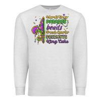 Oatmeal Heather mardi gras parades beads french quarter beignets k Premium Sweatshirt - MaliasSmallBusiness