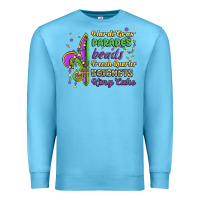 Ocean Blue mardi gras parades beads french quarter beignets k Premium Sweatshirt - MaliasSmallBusiness