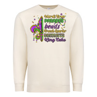 Sandshell mardi gras parades beads french quarter beignets k Premium Sweatshirt - MaliasSmallBusiness