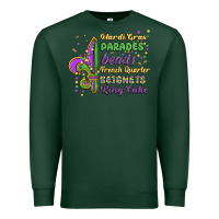 Sports Green mardi gras parades beads french quarter beignets k Premium Sweatshirt - MaliasSmallBusiness