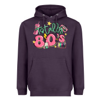 Plum totally 80s retro vintage Heavyweight Hoodie - MaliasSmallBusiness