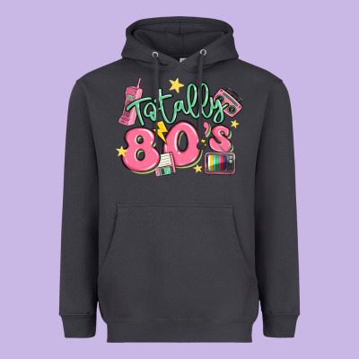 Totally 80s Retro Vintage Heavyweight Hoodie Designed By Maliassmallbusiness
