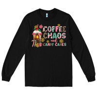 Black coffee chaos and candy canes Long Sleeve Tee - AdoDesignShop