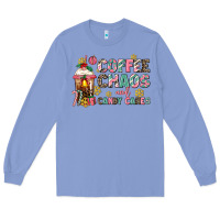 Colony Blue coffee chaos and candy canes Long Sleeve Tee - AdoDesignShop