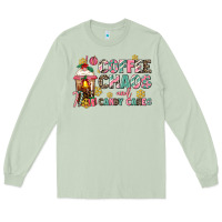 Matcha coffee chaos and candy canes Long Sleeve Tee - AdoDesignShop