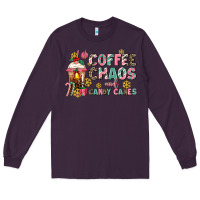 Plum coffee chaos and candy canes Long Sleeve Tee - AdoDesignShop