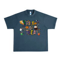 Midnight Navy trick or treat Urban Heavy Tee - CowhideDigitalArt