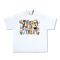 White trick or treat Urban Heavy Tee - CowhideDigitalArt