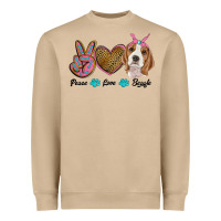 Mushroom peace love beagle Heavyweight Sweatshirt - RanaPortraitStore