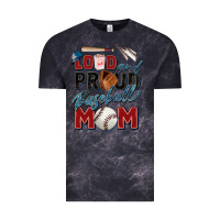 Cloud Black loud and proud baseball mom Vintage Tee - Zillion Design Studio