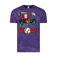 Cloud Purple loud and proud baseball mom Vintage Tee - Zillion Design Studio