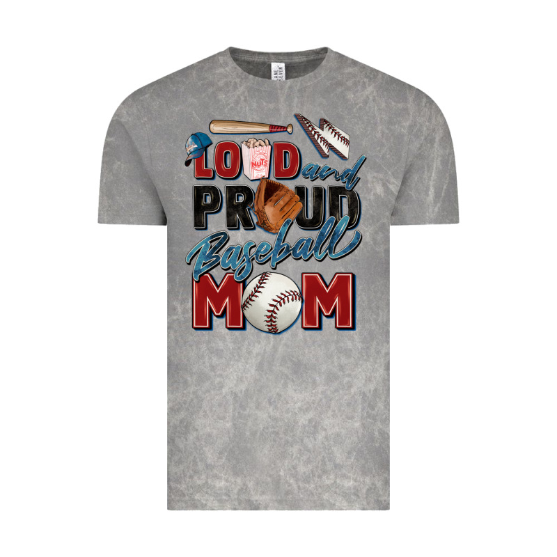 Loud And Proud Baseball Mom Vintage Tee by Zillion Design Studio | Teevron