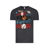 Vintage Black loud and proud baseball mom Vintage Tee - Zillion Design Studio