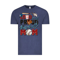 Vintage Denim loud and proud baseball mom Vintage Tee - Zillion Design Studio