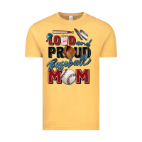 Vintage Mustard loud and proud baseball mom Vintage Tee - Zillion Design Studio