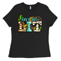 Black western lets get lit ado Ladies Tee - AdoDesignShop
