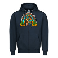 Navy indian headdress cactus and sunflowers rainbow Zipper Hoodie - Artiststas