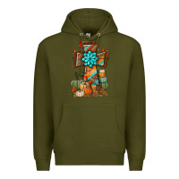 Army Green fall cross Premium Hoodie - BundleAndBundleShop