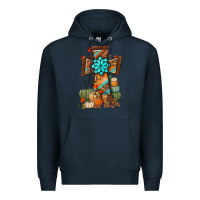 Navy fall cross Premium Hoodie - BundleAndBundleShop