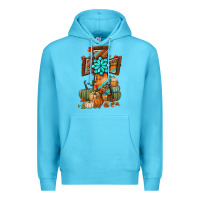 Ocean Blue fall cross Premium Hoodie - BundleAndBundleShop
