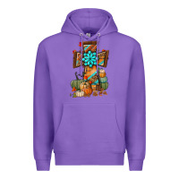 Purple fall cross Premium Hoodie - BundleAndBundleShop