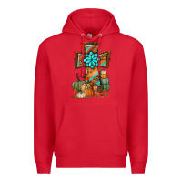 Red fall cross Premium Hoodie - BundleAndBundleShop