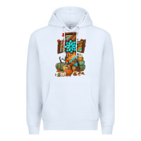 White fall cross Premium Hoodie - BundleAndBundleShop