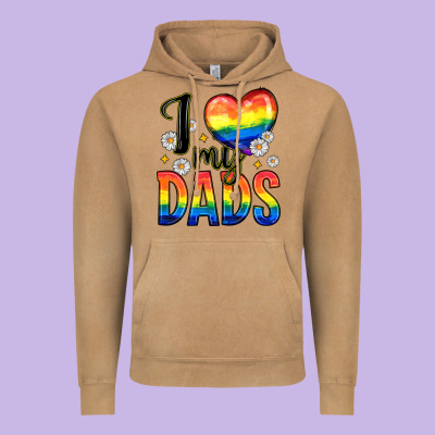 I Love My Dads Vintage Hoodie Designed By Zillion Design Studio