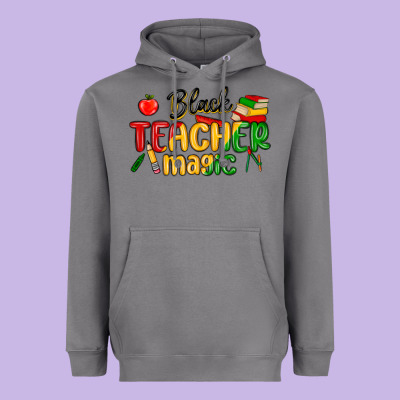 Black Teacher Magic Juneteenth Heavyweight Hoodie Designed By Maliassmallbusiness