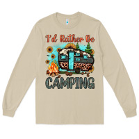 Mushroom i'd rather be camping Long Sleeve Tee - JahusDesignShop
