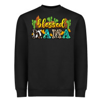 Black blessed mama Heavyweight Sweatshirt - Zillion Design Studio