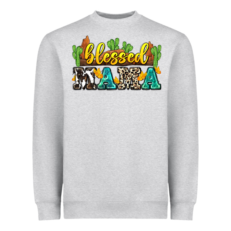 Blessed Mama Heavyweight Sweatshirt by Zillion Design Studio | Teevron