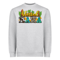 Heather Grey blessed mama Heavyweight Sweatshirt - Zillion Design Studio