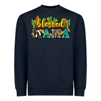 Navy blessed mama Heavyweight Sweatshirt - Zillion Design Studio