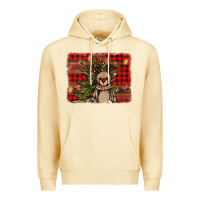 Pina Colada reindeer trees background Premium Hoodie - AdoDesignShop