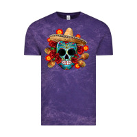 Cloud Purple mexico skull Vintage Tee - CTS Tumbler Store