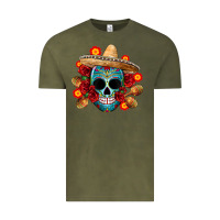 Vintage Olive mexico skull Vintage Tee - CTS Tumbler Store